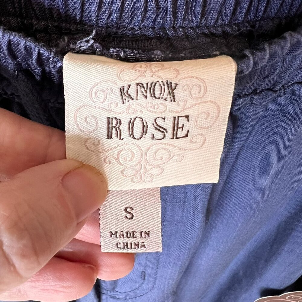 Knox Rose Pants Womens Size Small Periwinkle Elastic Waist Cargo Colorful Jogger - Picture 2 of 16